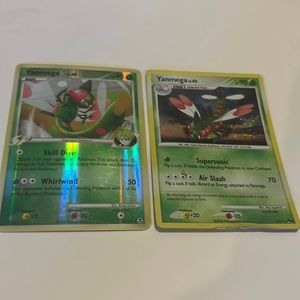Yanmega 37/111 REVERSE HOLO and 5/17 HOLO Heavily Played